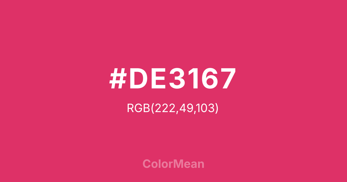 #DE3167 color swatch