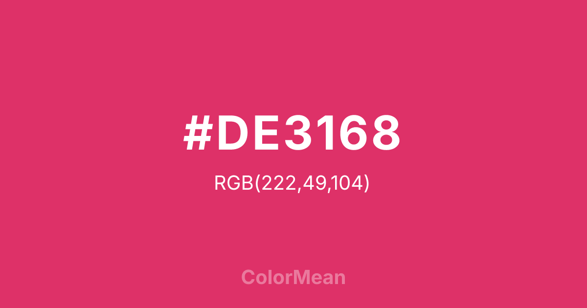 #DE3168 color swatch