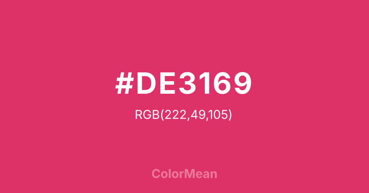#DE3169 color swatch