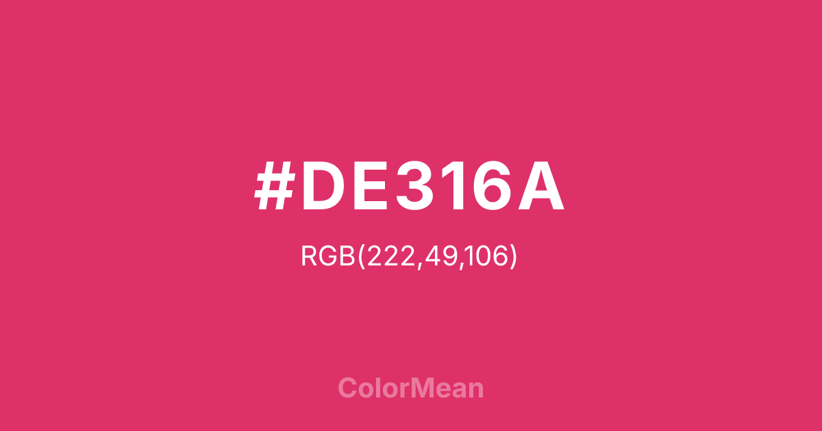 #DE316A color swatch