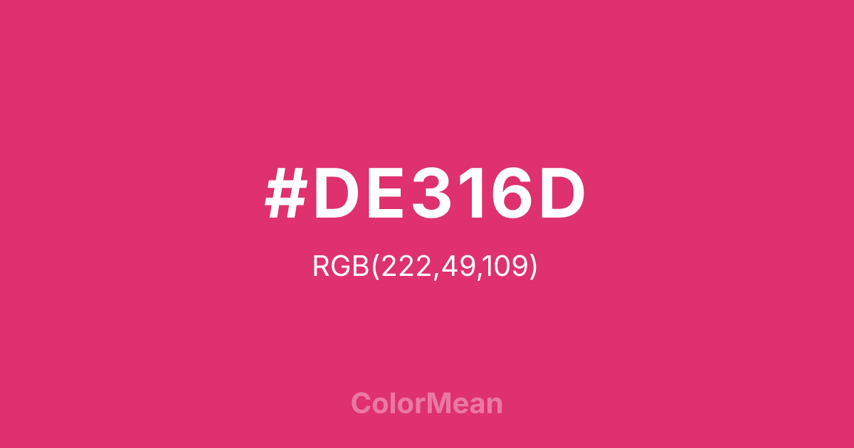 #DE316D color swatch