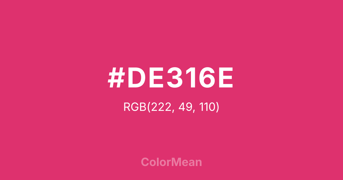 #DE316E color swatch