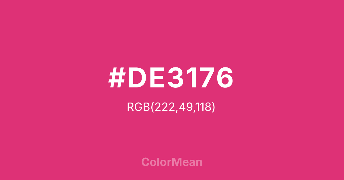 #DE3176 color swatch