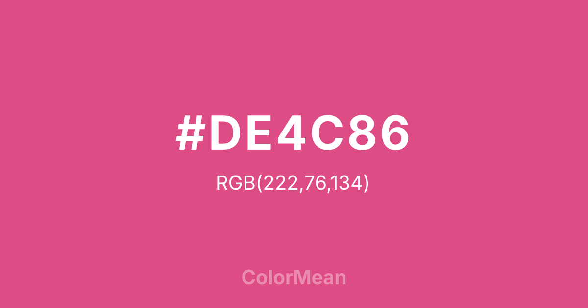 #DE4C86 color swatch