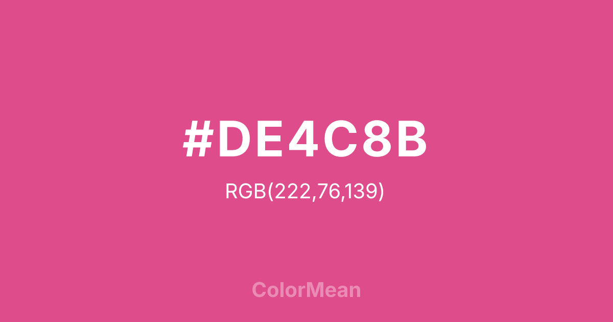 #DE4C8B color swatch