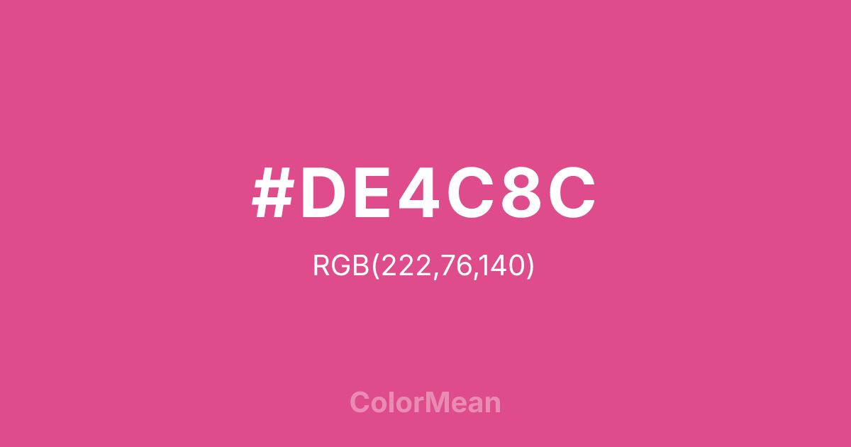 #DE4C8C color swatch