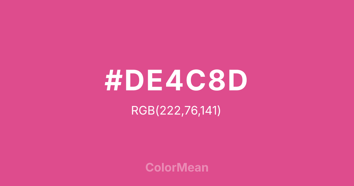 #DE4C8D color swatch