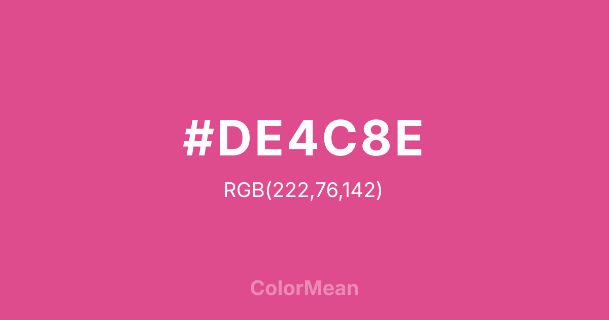 #DE4C8E color swatch