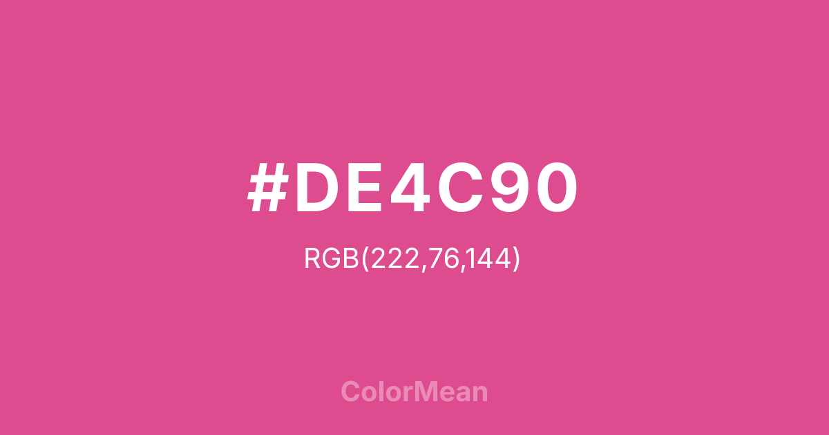 #DE4C90 color swatch