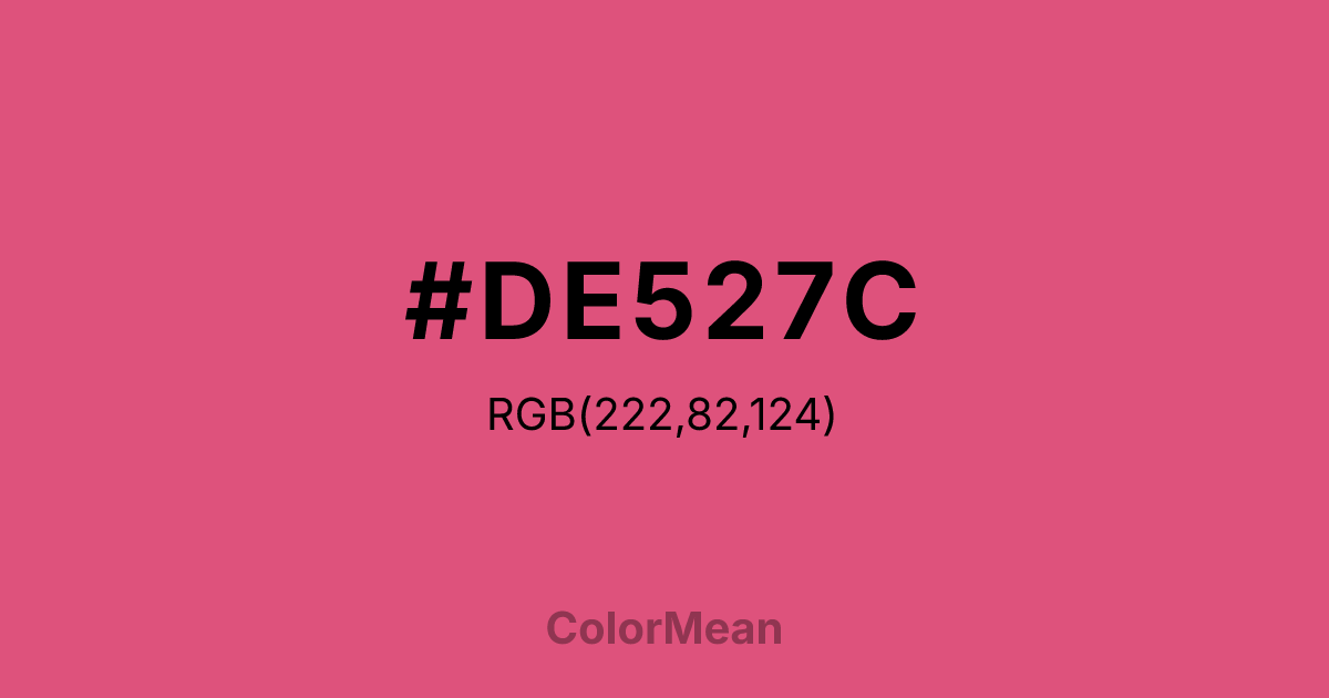 #DE527C color swatch