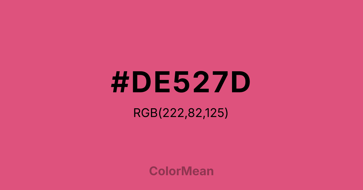 #DE527D color swatch