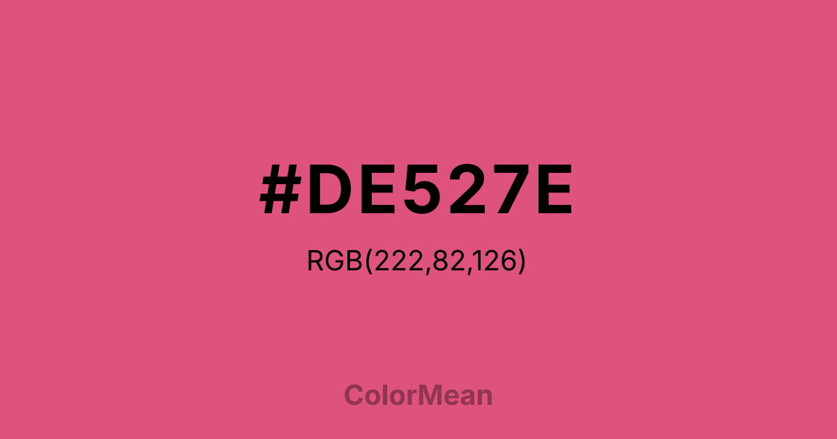 #DE527E color swatch
