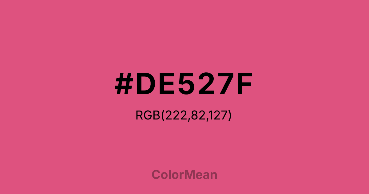 #DE527F color swatch