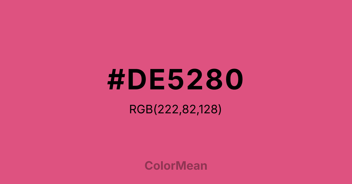 #DE5280 color swatch