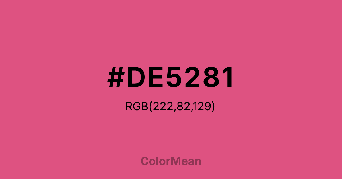 #DE5281 color swatch