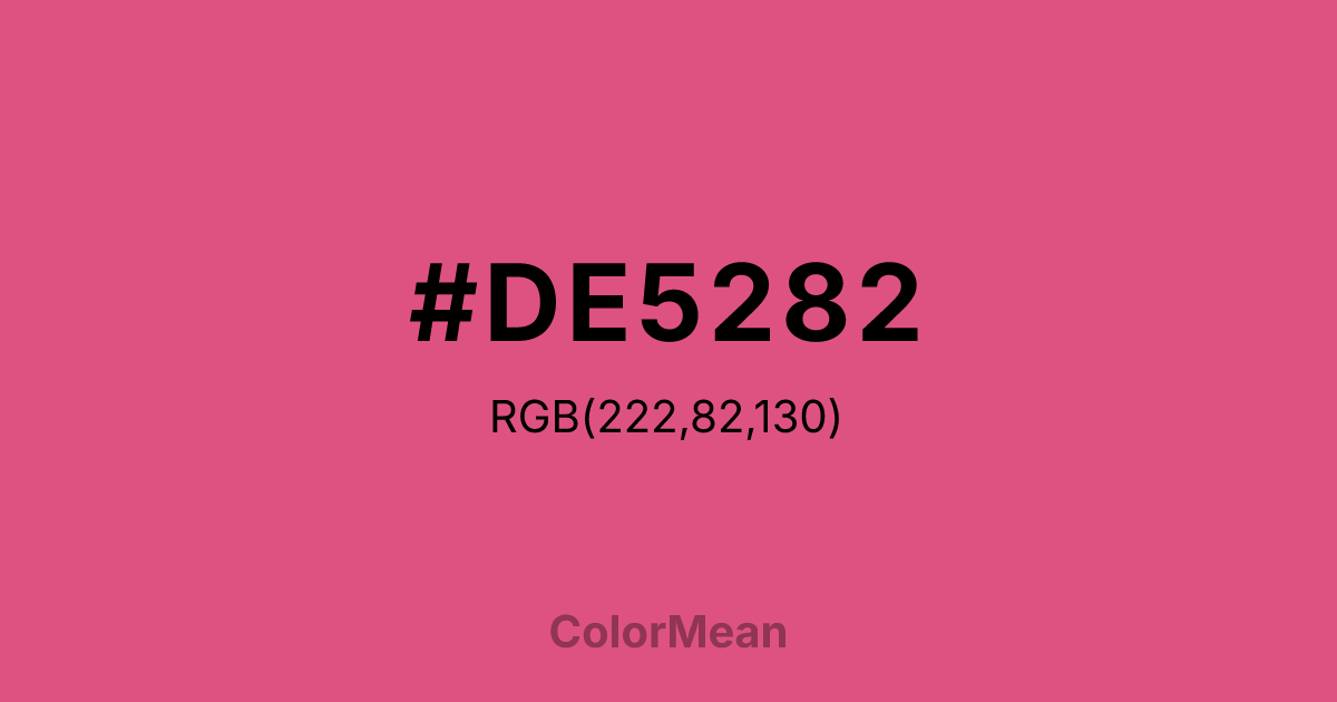 #DE5282 color swatch