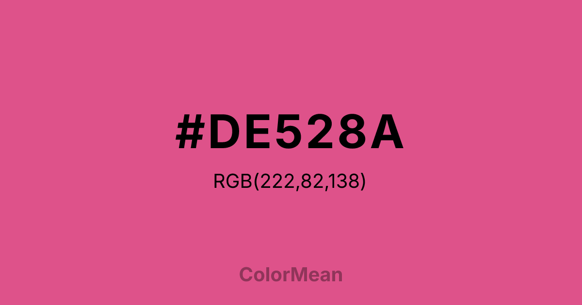 #DE528A color swatch