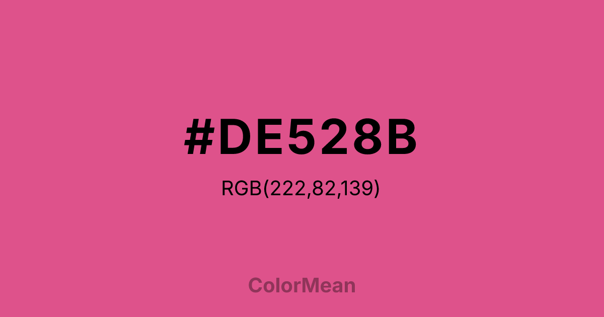 #DE528B color swatch