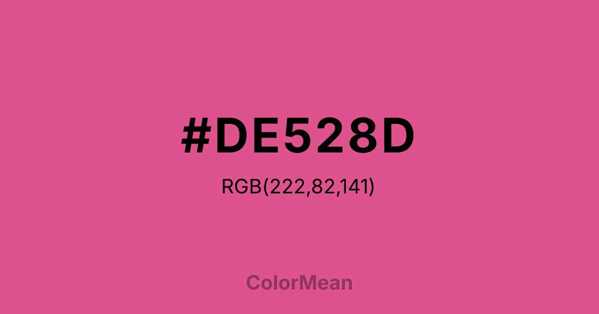 #DE528D color swatch