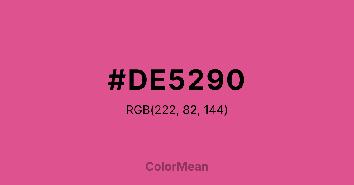 #DE5290 color swatch