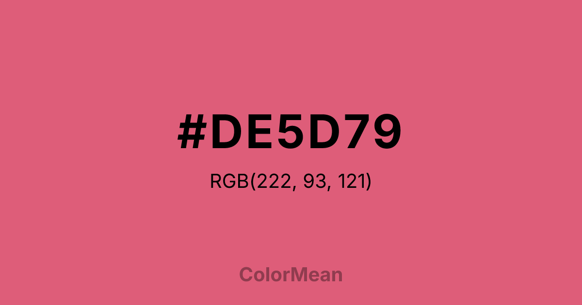#DE5D79 color swatch