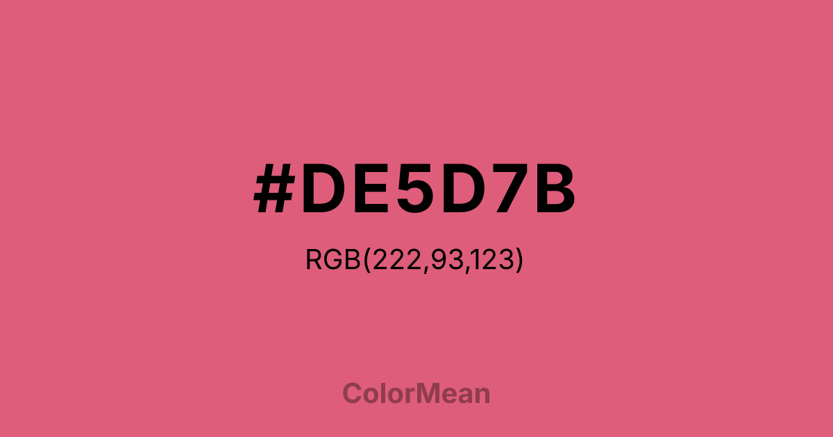 #DE5D7B color swatch