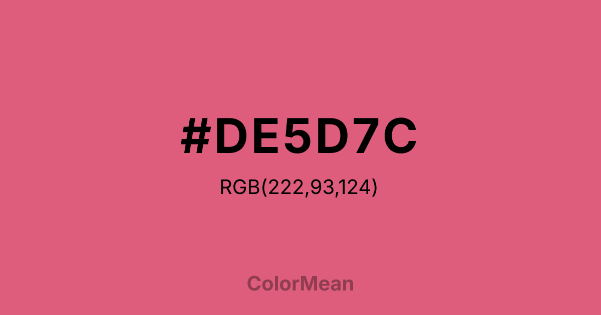 #DE5D7C color swatch
