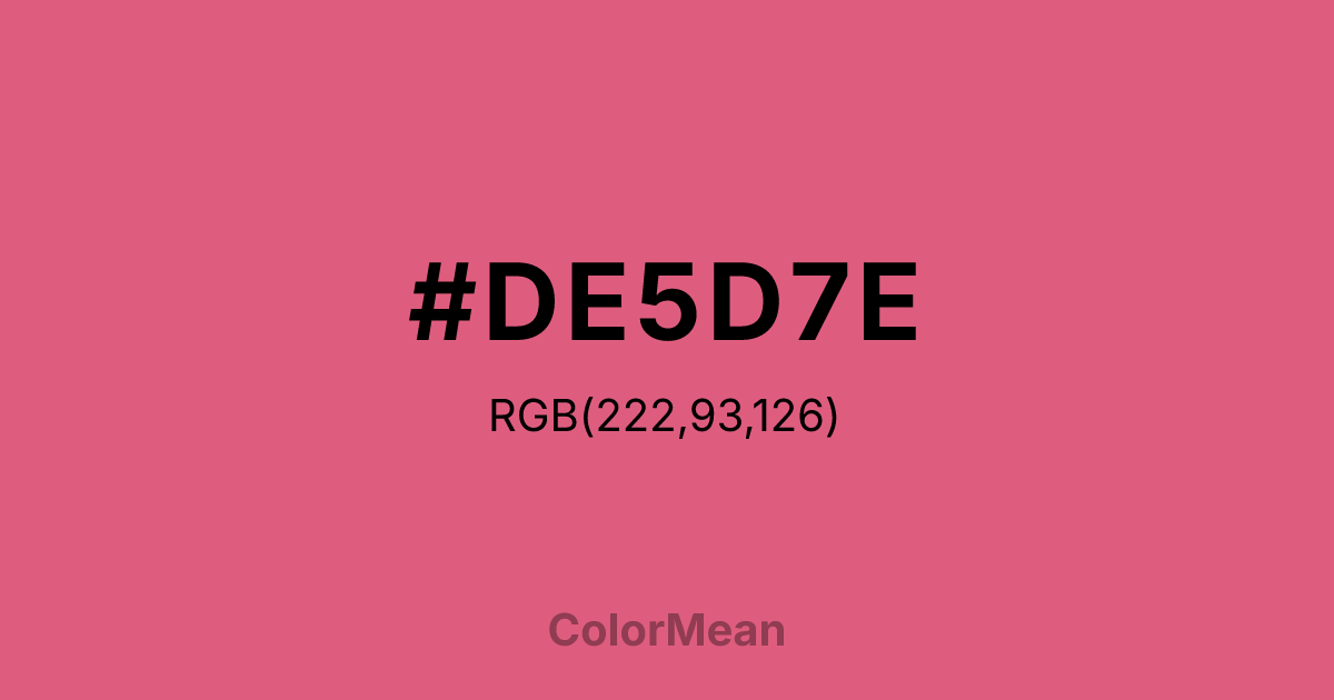 #DE5D7E color swatch