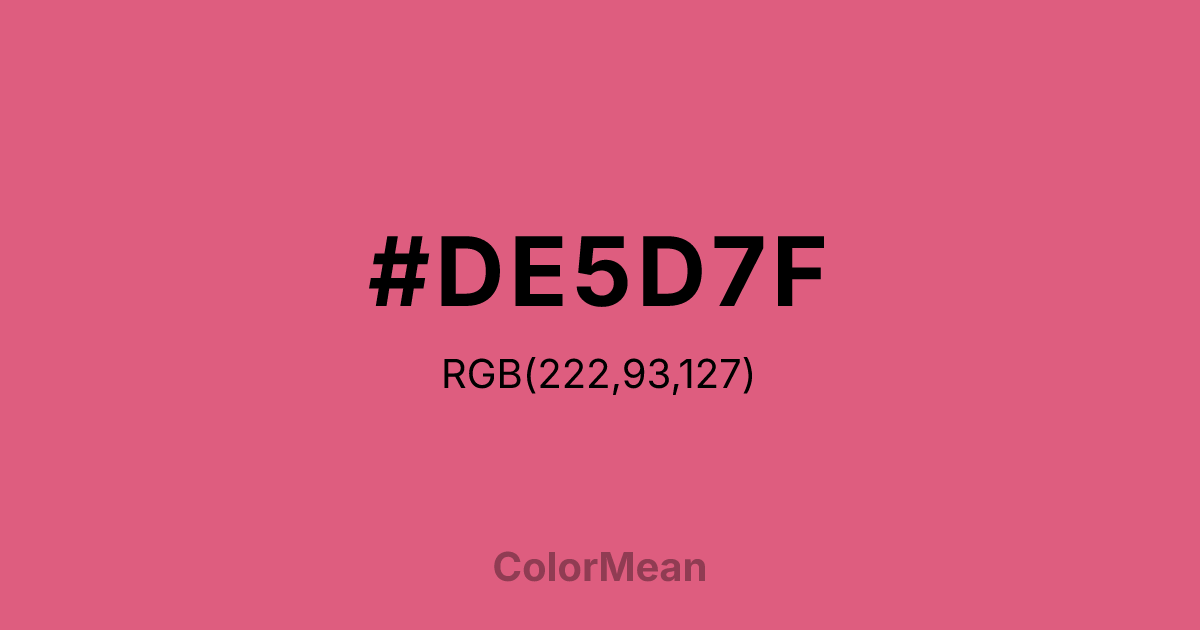 #DE5D7F color swatch