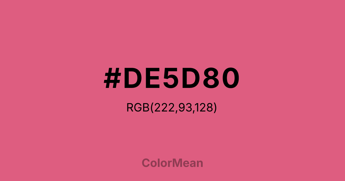 #DE5D80 color swatch