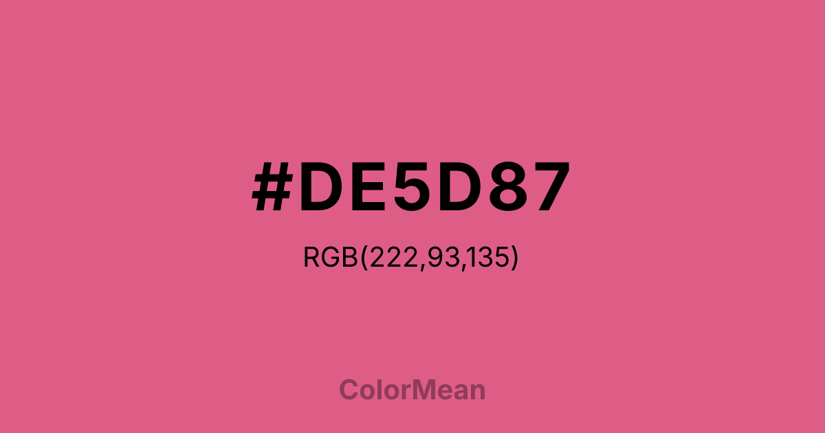 #DE5D87 color swatch