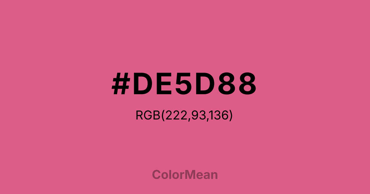#DE5D88 color swatch