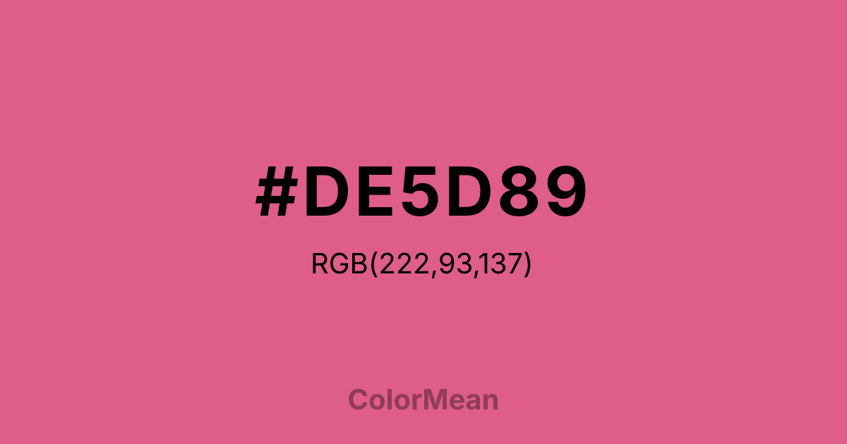 #DE5D89 color swatch