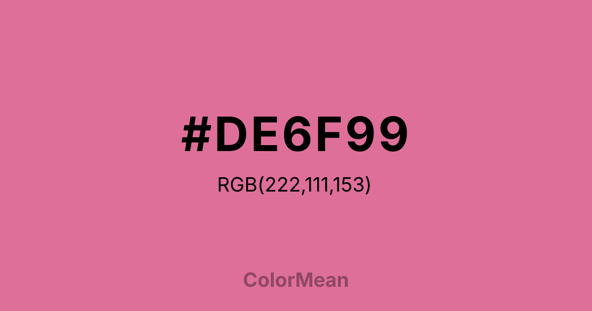 #DE6F99 color swatch