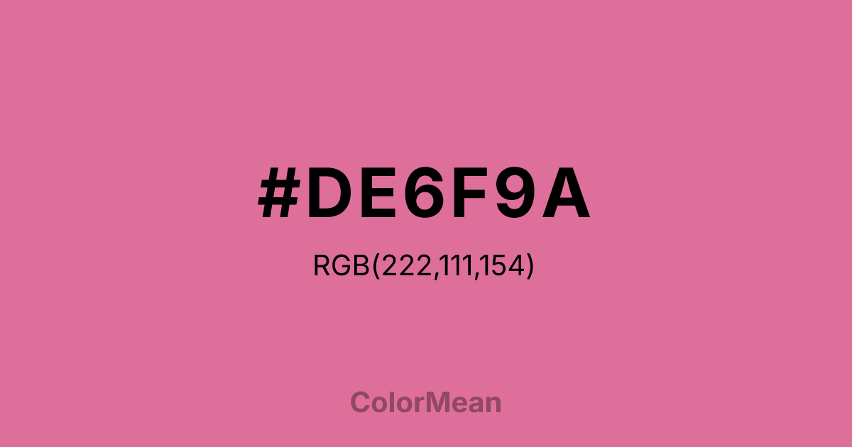 #DE6F9A color swatch