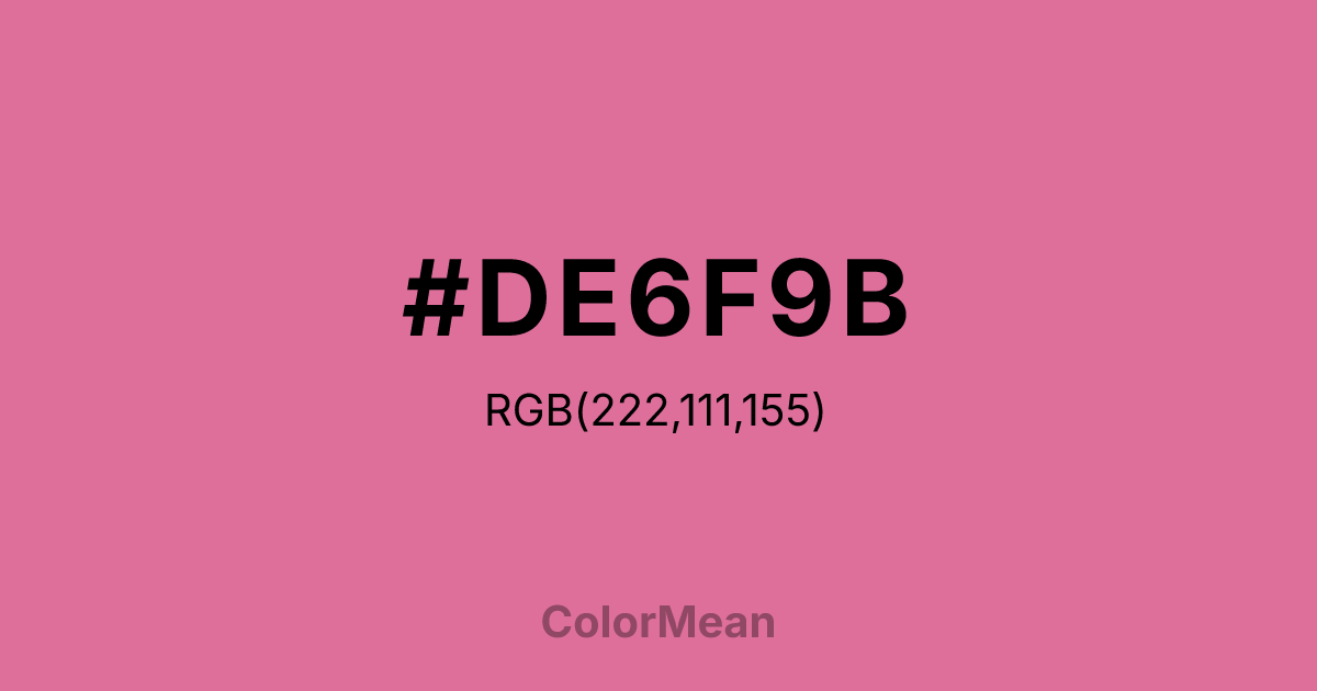 #DE6F9B color swatch