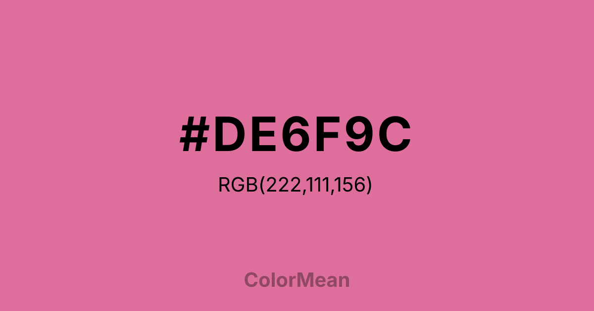 #DE6F9C color swatch