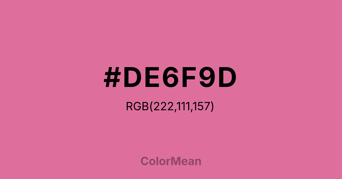 #DE6F9D color swatch