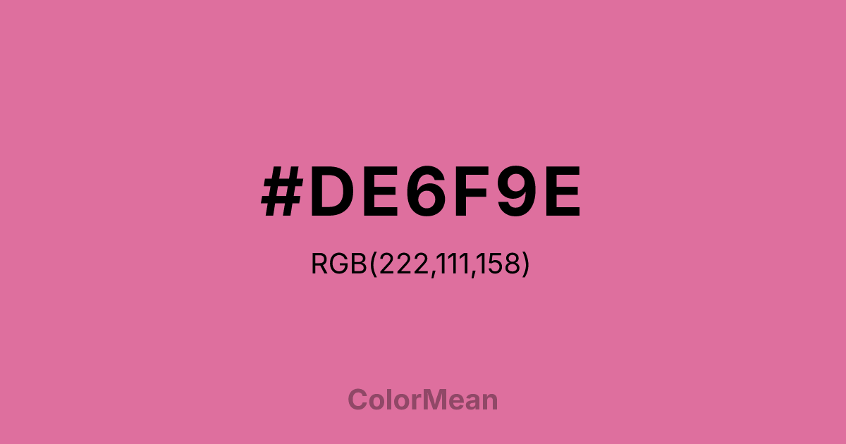 #DE6F9E color swatch