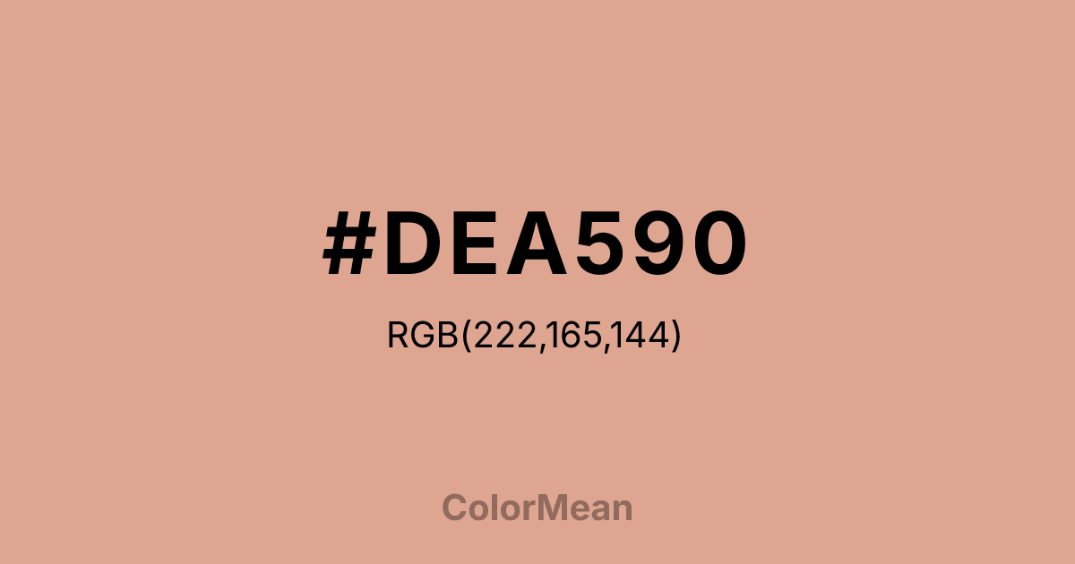 #DEA590 color swatch