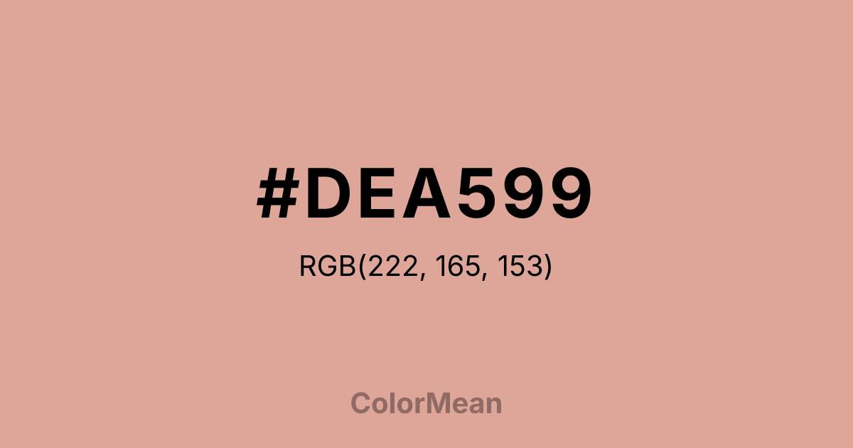 #DEA599 color swatch