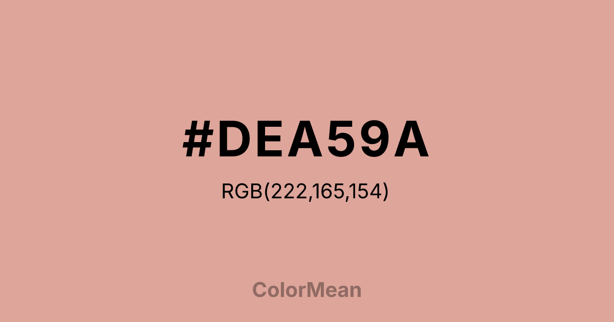 #DEA59A color swatch