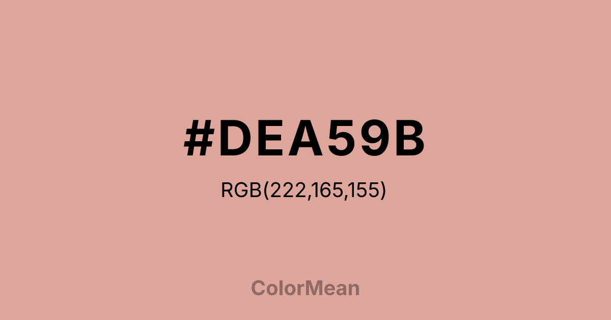 #DEA59B color swatch
