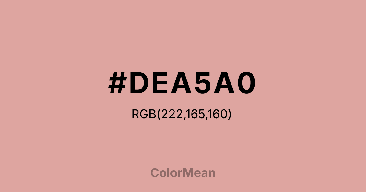#DEA5A0 color swatch