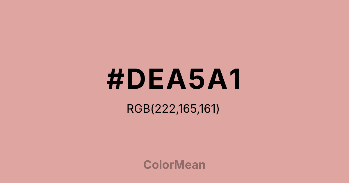 #DEA5A1 color swatch