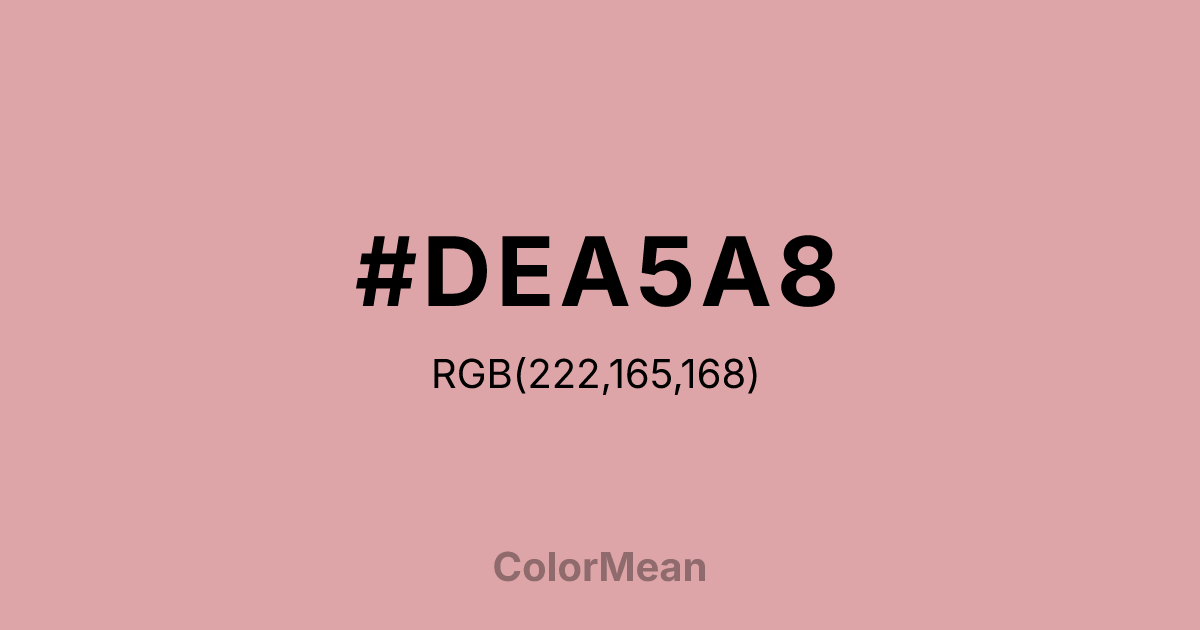 #DEA5A8 color swatch