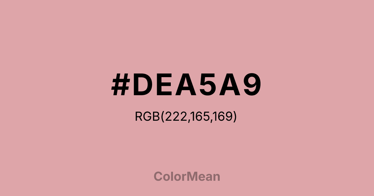 #DEA5A9 color swatch