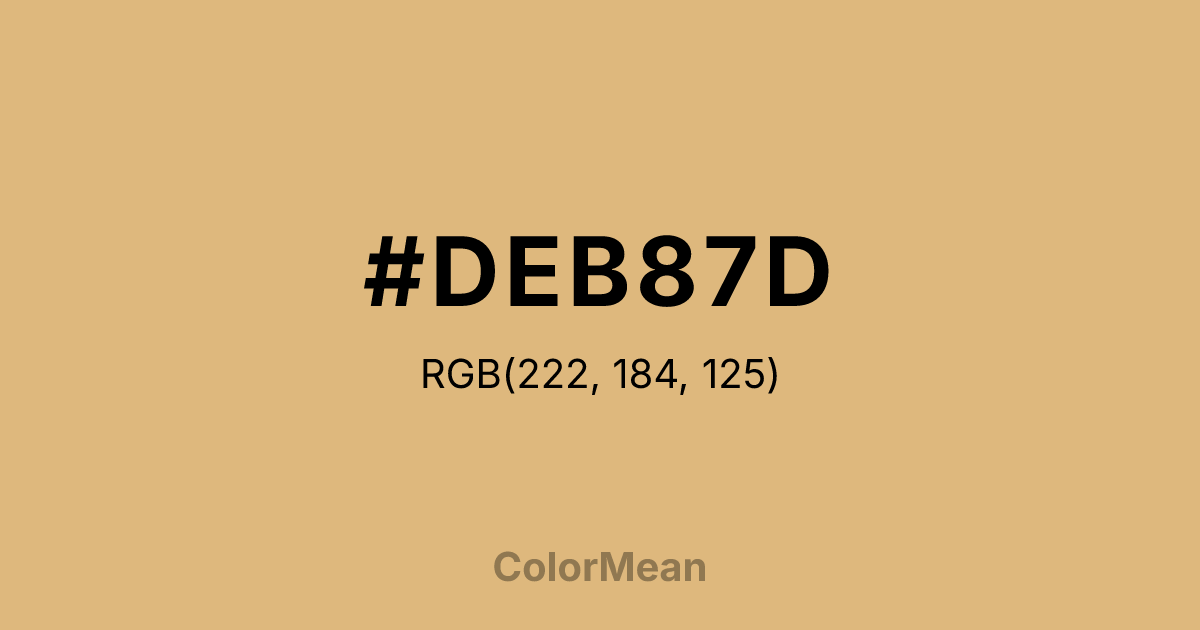 #DEB87D color swatch