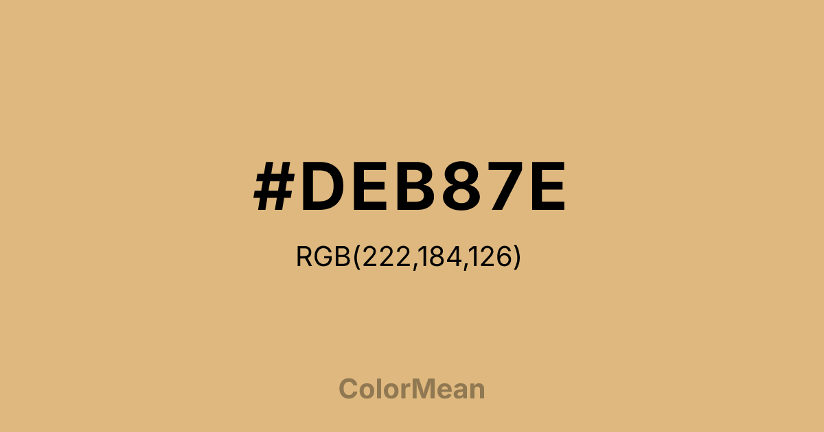 #DEB87E color swatch