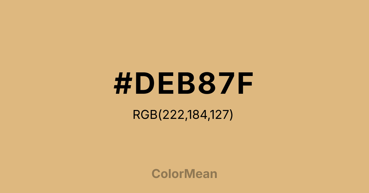 #DEB87F color swatch